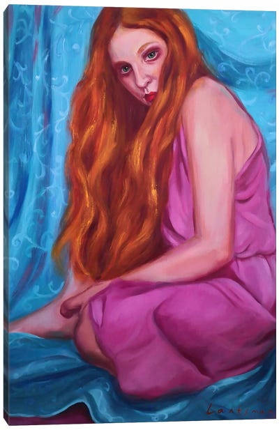 Redhead Girl Figure Canvas Art Print - Jane Lantsman