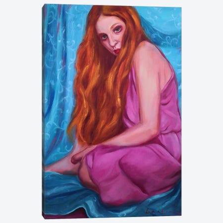 Redhead Girl Figure Canvas Print #LNX51} by Jane Lantsman Canvas Artwork
