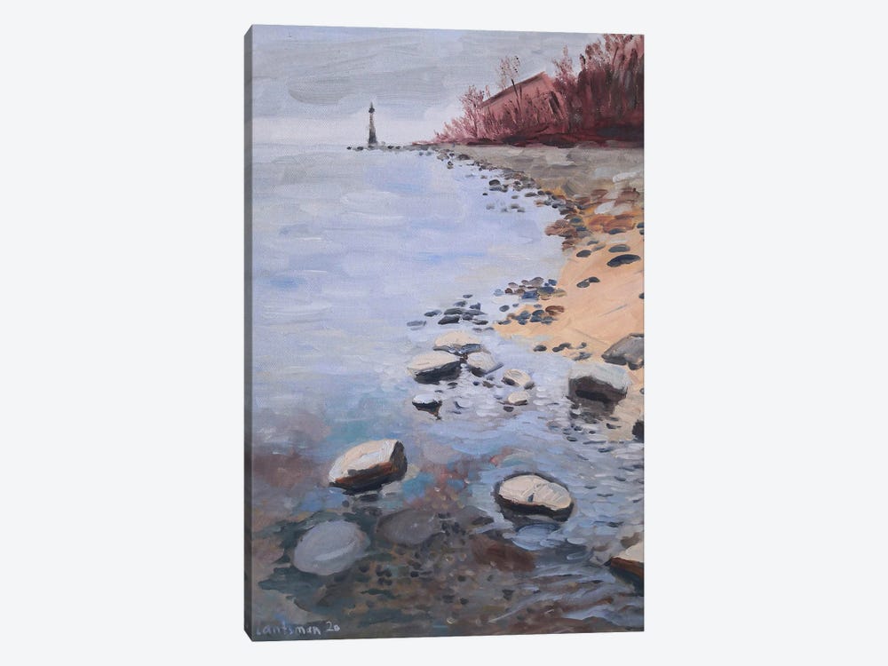 River Lighthouse Landscape by Jane Lantsman 1-piece Canvas Print