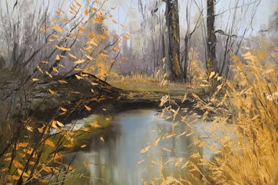 In The Autumn Forest Landscape by Jane Lantsman framed wall art