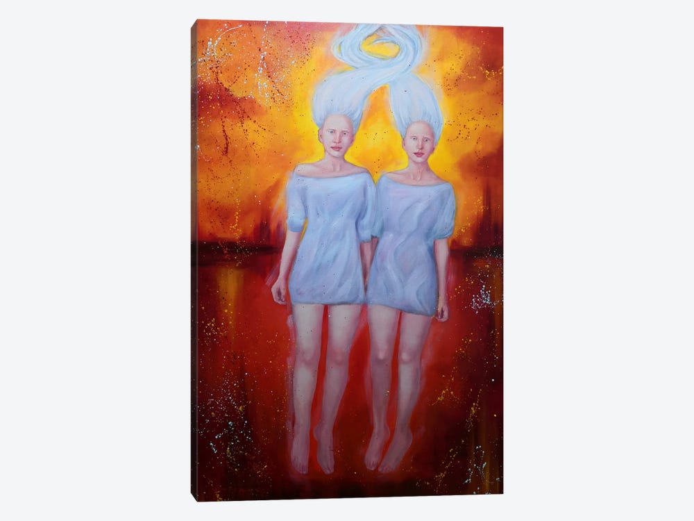 Sister Bonding by Jane Lantsman 1-piece Canvas Art Print