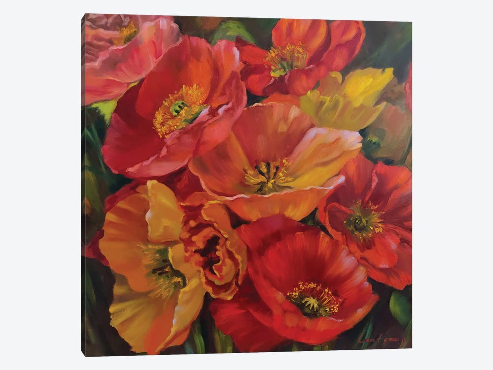 Poppies by Jane Lantsman 1-piece Canvas Print
