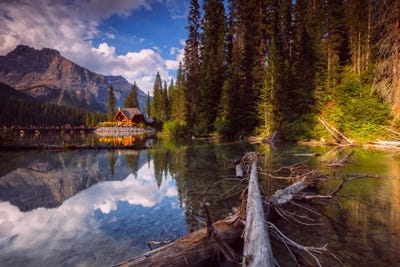 Emerald Lake by Sergio Lanza framed canvas print