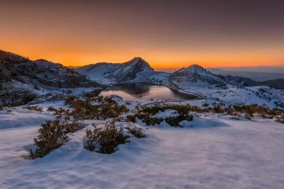 Europe Peaks by Sergio Lanza framed canvas print