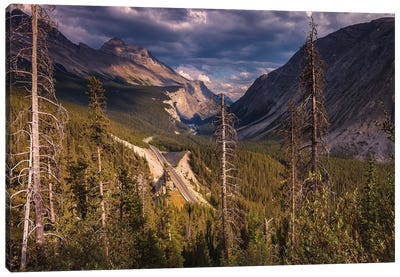Icefields Parkway, Canadian Rockies Canvas Art Print - Sergio Lanza