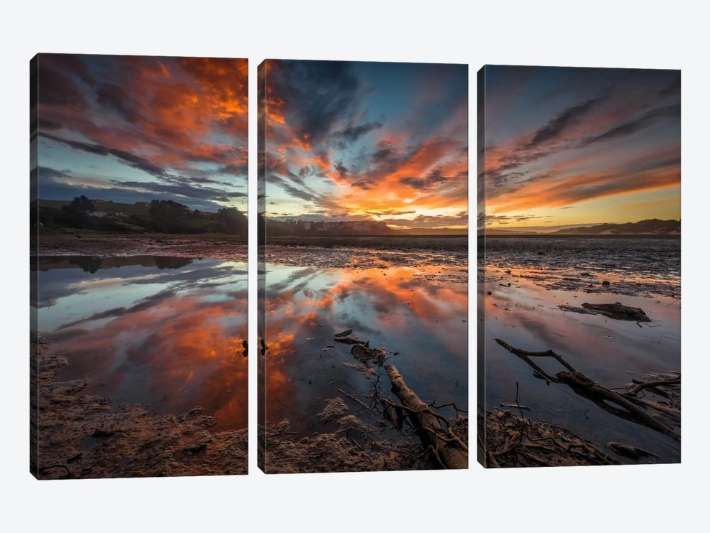 Fire In The Sky by Sergio Lanza 3-piece Canvas Art