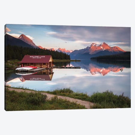 Maligne Lake, Jasper, Canada Canvas Print #LNZ158} by Sergio Lanza Canvas Art