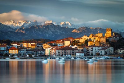 From The Mountains To The Sea by Sergio Lanza framed canvas print