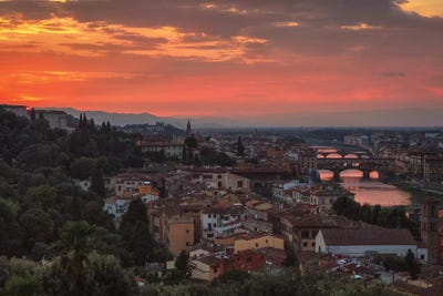 Old Florence by Sergio Lanza framed canvas print