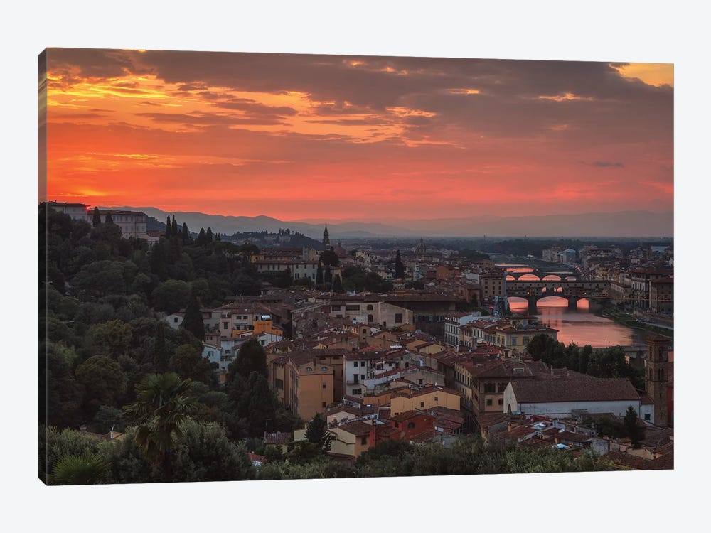 Old Florence by Sergio Lanza 1-piece Canvas Art Print