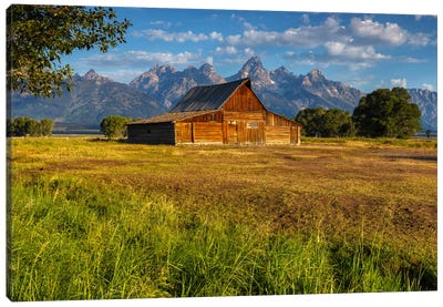 Grand Teton Barn Canvas Art Print - Mountains Scenic Photography