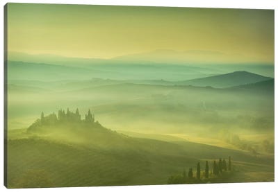 Magical Tuscany Canvas Art Print - Celery