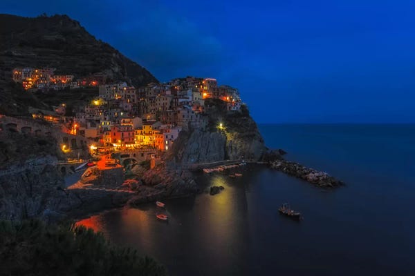 Sergio Lanza: Manarola Twilight by Sergio Lanza