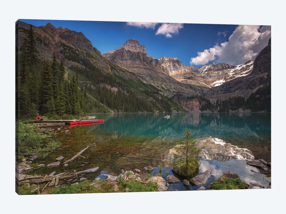 A Boat On The Lake by Sergio Lanza 1-piece Canvas Print