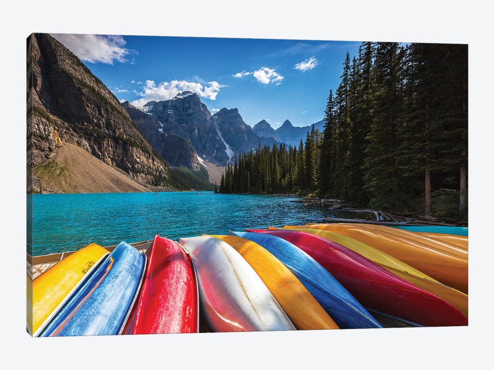Canoes By The Lake by Sergio Lanza 1-piece Art Print