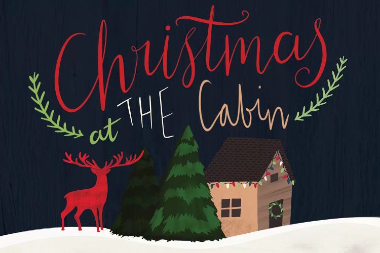 Cozy Christmas Cabin IV by Louise Allen wall art
