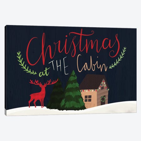 Cozy Christmas Cabin IV Canvas Print #LOA15} by Louise Allen Canvas Art Print