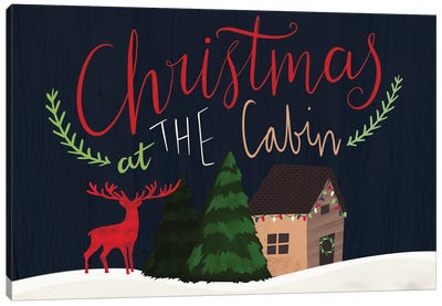 Cozy Christmas Cabin IV Canvas Art Print - Louise Allen