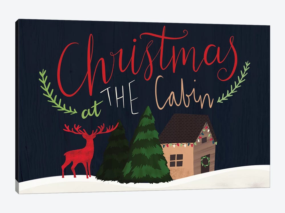 Cozy Christmas Cabin IV by Louise Allen 1-piece Canvas Art