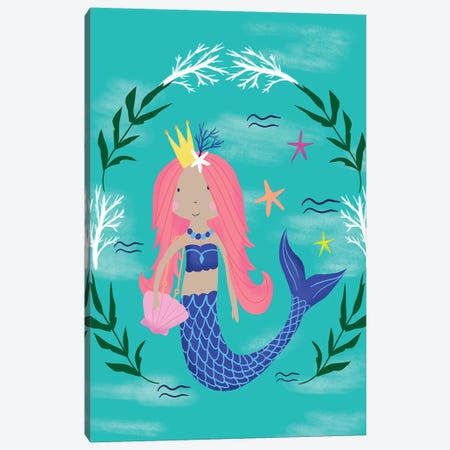 Magical Mermaids Canvas Print #LOA27} by Louise Allen Canvas Wall Art
