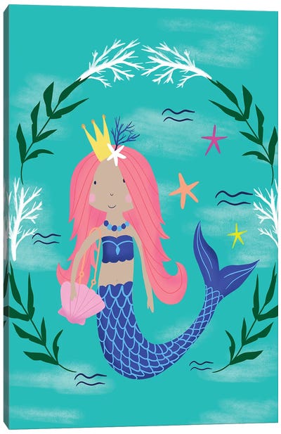 Magical Mermaids Canvas Art Print - Louise Allen