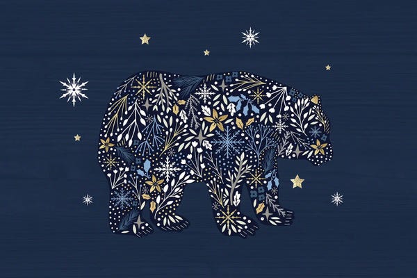 Polar Bears: Majestic Winter Woodland III by Louise Allen