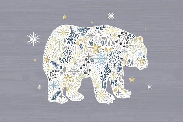 Polar Bears: Majestic Winter Woodland IV by Louise Allen