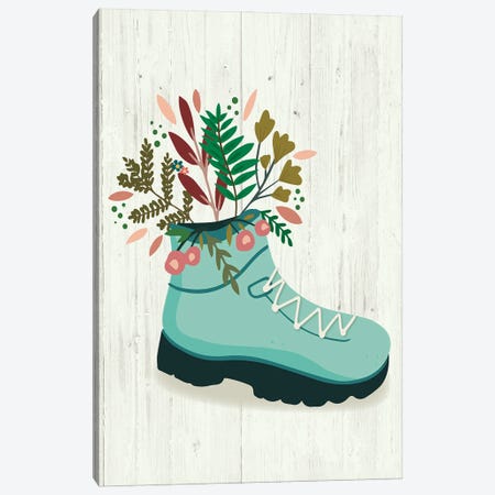 Floral Boots Canvas Print #LOA44} by Louise Allen Canvas Art