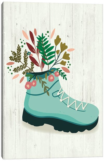 Floral Boots Canvas Art Print - Louise Allen