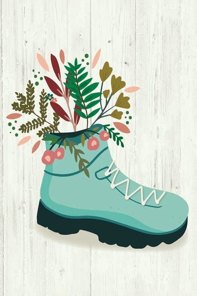 Pink Light Studio: Floral Boots by Louise Allen