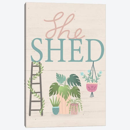She Shed Canvas Print #LOA47} by Louise Allen Canvas Art