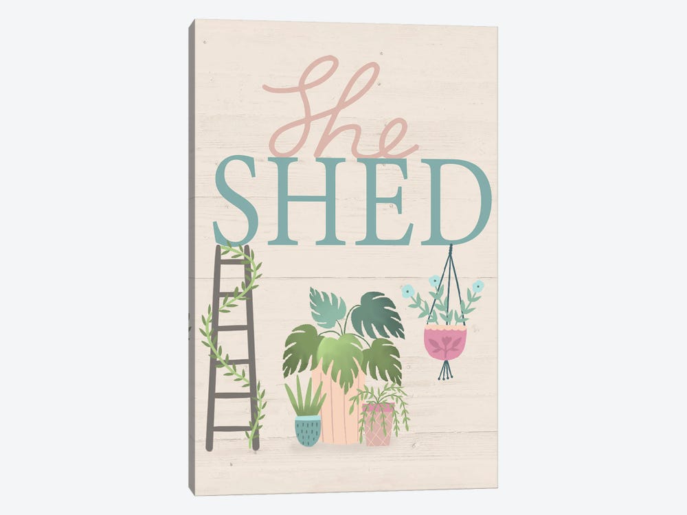She Shed by Louise Allen 1-piece Canvas Art Print