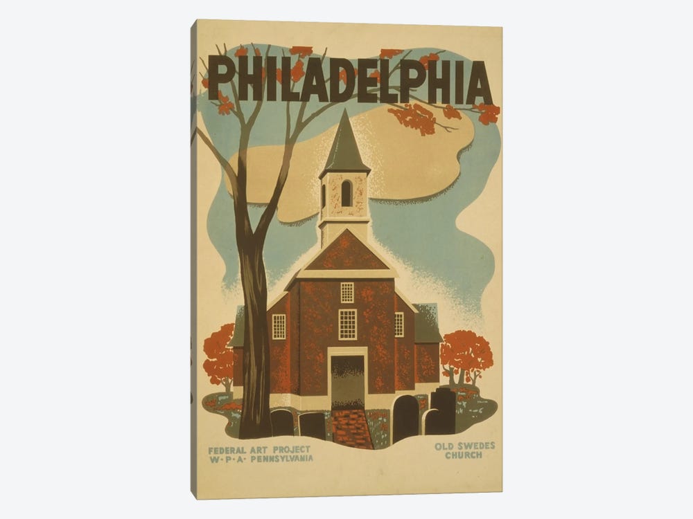 Philadelphia - Old Swedes Church by Library of Congress 1-piece Canvas Art