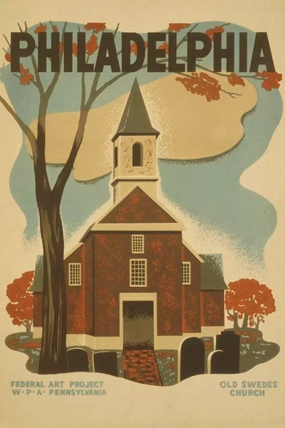 Pennsylvania: Philadelphia - Old Swedes Church by Library of Congress