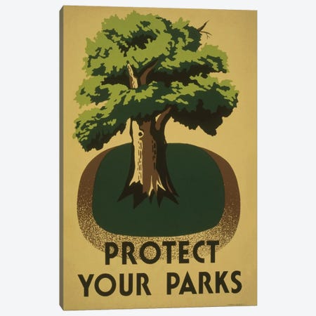 Protect Your Parks Canvas Print #LOC13} by Library of Congress Canvas Wall Art
