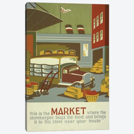 The Marketplace Canvas Print #LOC14} by Library of Congress Canvas Print