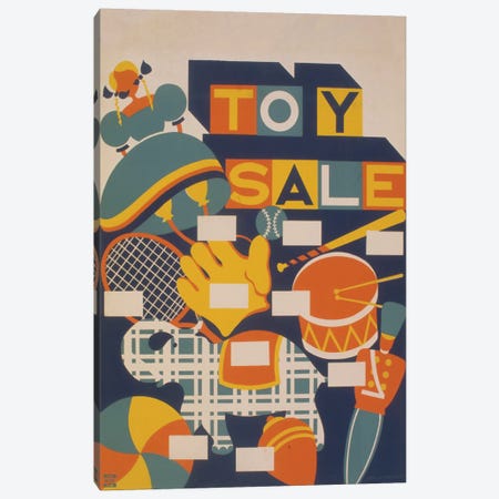 Toy Sale Canvas Print #LOC17} by Library of Congress Canvas Print