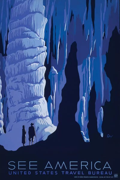 Caverns by Library of Congress framed wall art