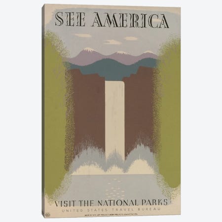 Visit The National Parks Canvas Print #LOC19} by Library of Congress Canvas Art
