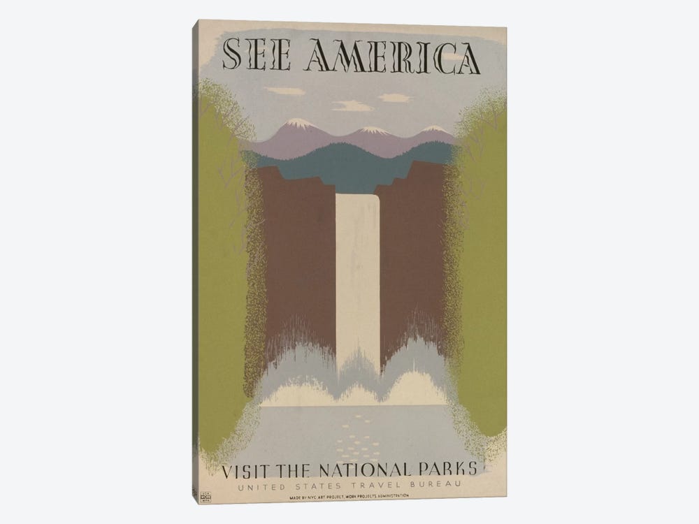 Visit The National Parks by Library of Congress 1-piece Canvas Print