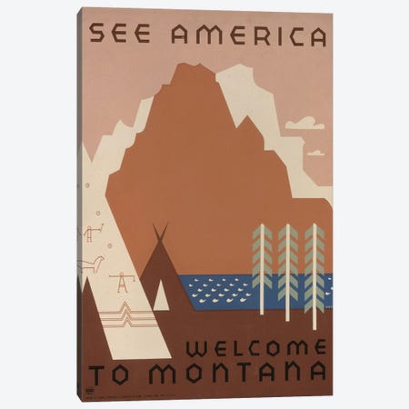 Welcome To Montana I Canvas Print #LOC20} by Library of Congress Art Print