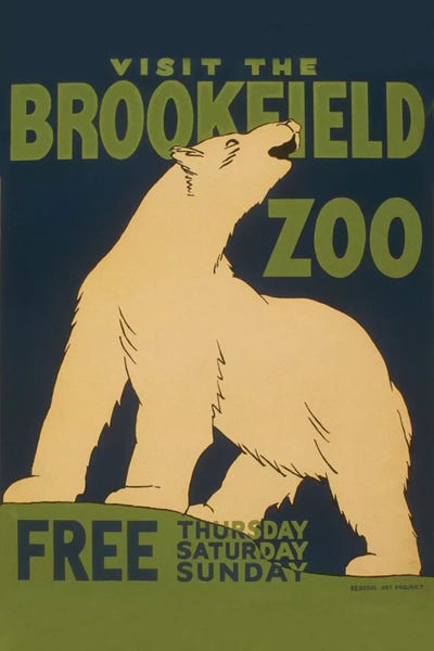 Visit The Brookfield Zoo by Library of Congress framed wall art