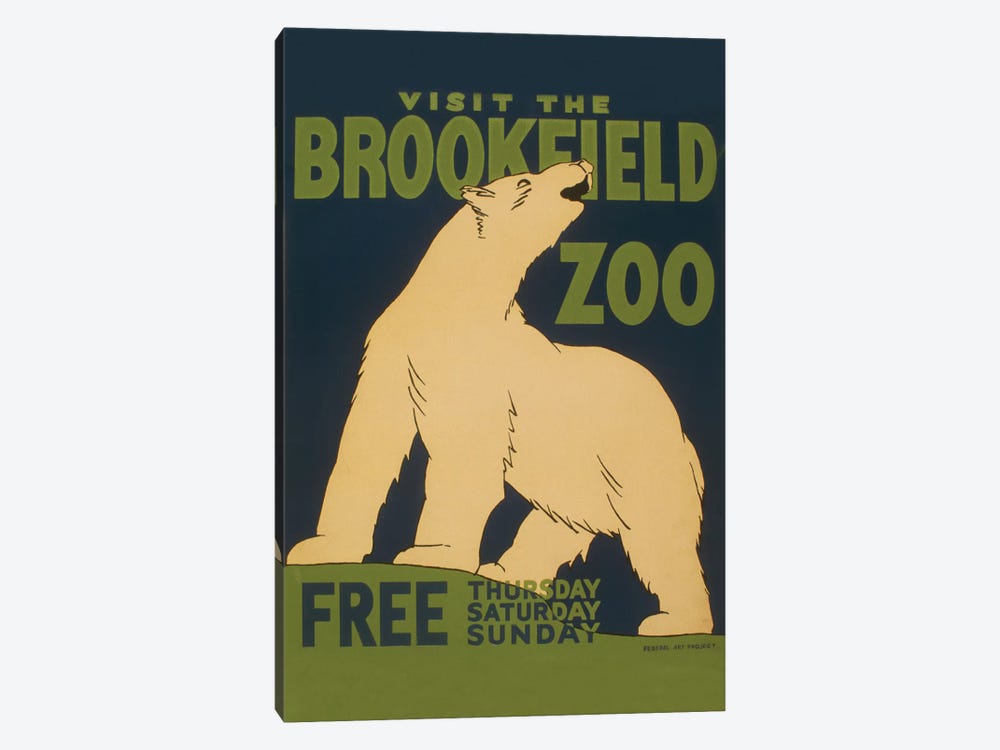 Visit The Brookfield Zoo by Library of Congress 1-piece Art Print