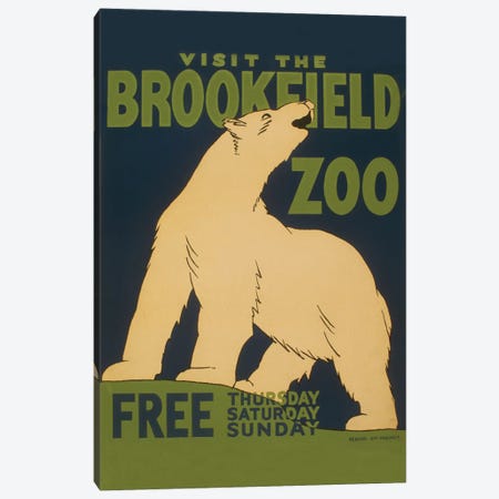Visit The Brookfield Zoo Canvas Print #LOC26} by Library of Congress Canvas Wall Art