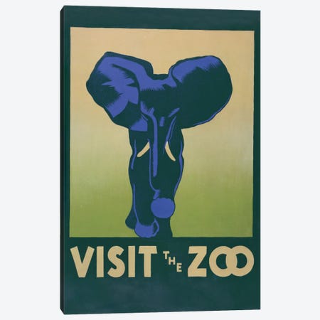 Visit The Zoo (Elephant) Canvas Print #LOC27} by Library of Congress Canvas Artwork