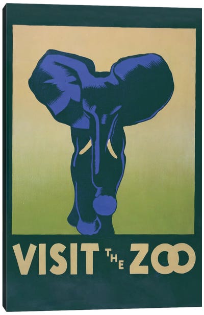 Visit The Zoo (Elephant) Canvas Art Print