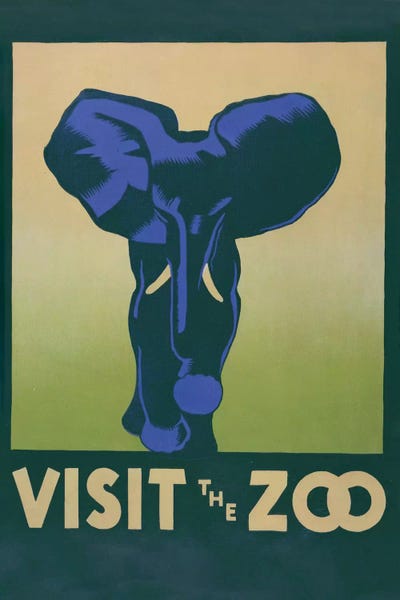 Advertisements: Visit The Zoo (Elephant) by Library of Congress