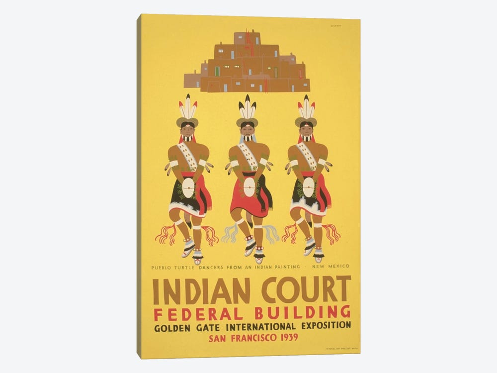 WPA Art Project: Indian Court by Library of Congress 1-piece Canvas Wall Art