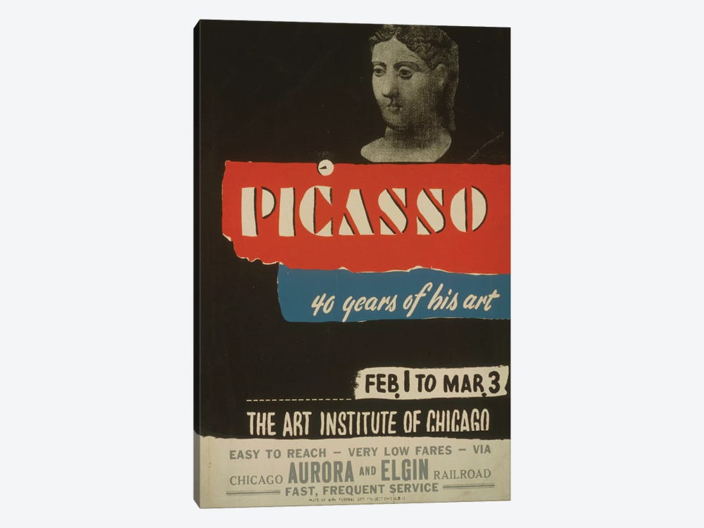 WPA Art Project: Picasso - 40 Years Of His Art by Library of Congress 1-piece Canvas Art