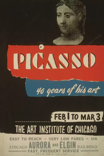 Chicago Posters: WPA Art Project: Picasso - 40 Years Of His Art by Library of Congress